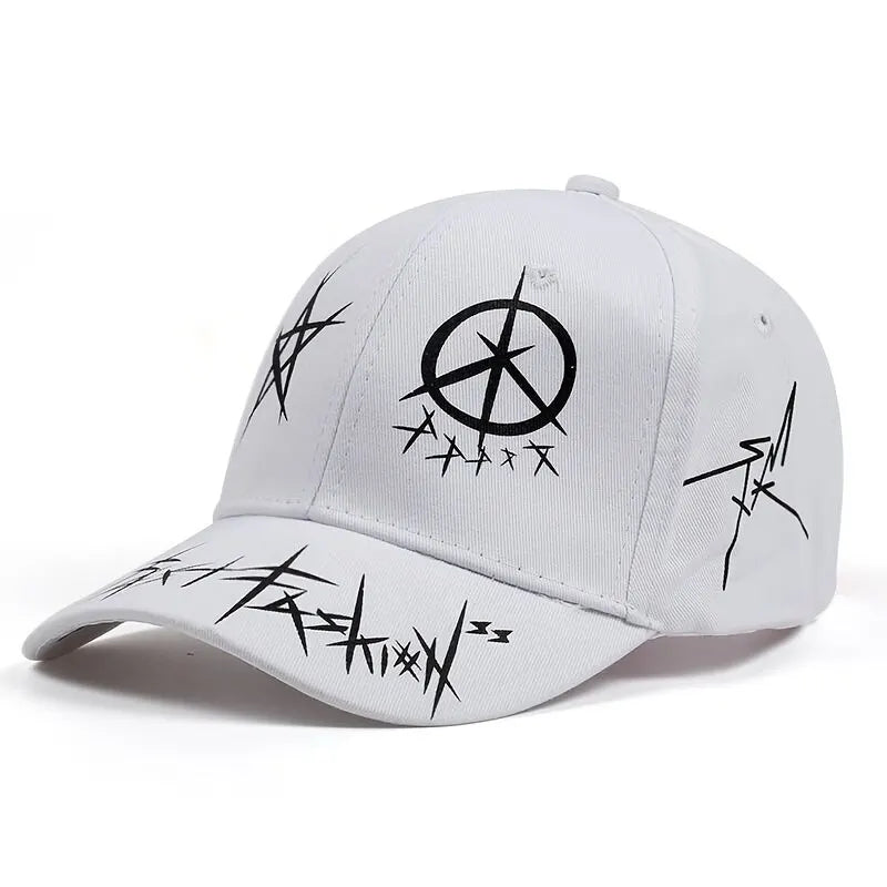 Unisex Letter Pattern Printing Snapback Baseball Caps Spring and Autumn Outdoor Adjustable Casual Hats Sunscreen Hat