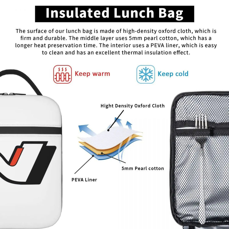 Hyundais N Performance Car Insulated Lunch Bag Hyundai-N Lunch Container Portable Thermal Cooler Bento Box Office