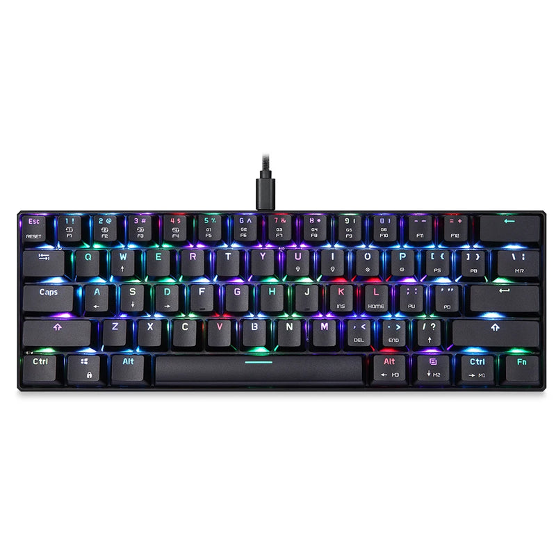 Motospeed CK61 Mechanical Keyboard 61 Key RGB Backlit Wired Office Gaming Computer Keyboard Red Switch Drive For Android Windows