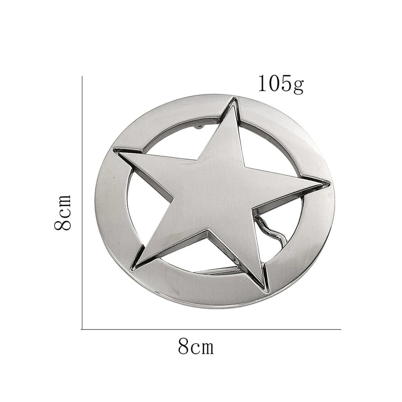 1PC Zinc-alloy Ring Five-mang Star Belt Buckle Suitable for Within 4cm Belt Tactical Overalls DIY Decor Accesorios De Costura