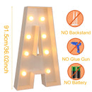 91.5CM DIY Name Giant Led Light Letter Frame Box Wedding Valentine's Day Party Decoration Anniversary Baby Shower Birthday Decor