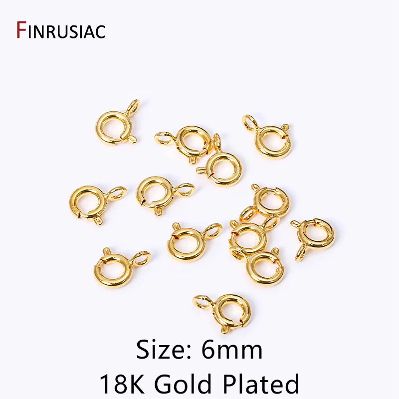 14k/18k Gold Plated Brass 10mm 12mm Lobster Clasps For Jewelry Making, Handmade DIY Jewelry Necklace Accessories Wholesale