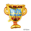 Best Dad Cup Aluminum Film Balloon Father's Day Party Decoration Blue Bowtie Beard Aluminum Foil Balloon