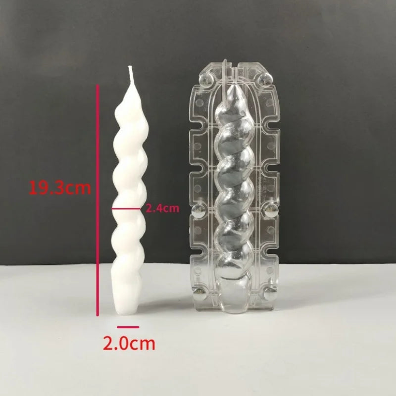 Spiral Pillar Candle Molds Easy Demoulding DIY Candle Mould Is Used To Make High Light Boutique Candle Mould for  Home Decor