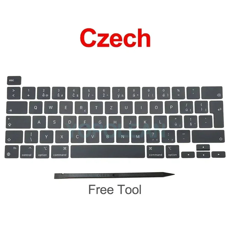 New Laptop A2338 Keycap Keys key Cap Keyboard Russian RU US UK French Spain Germany Italy For Macbook Pro Retina 13" M1 M2