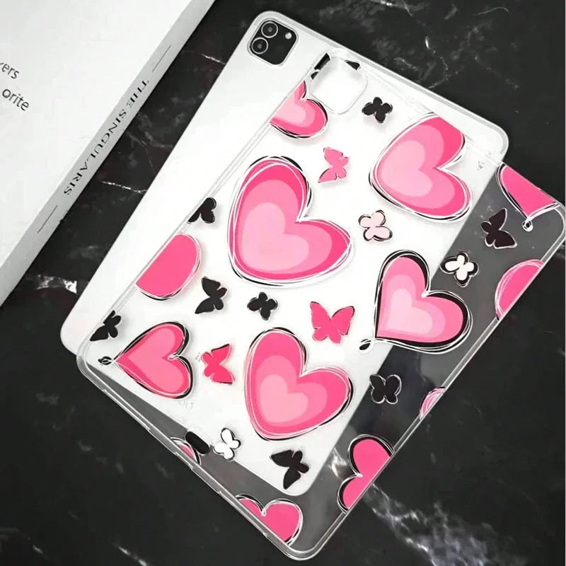 Heart Pink Tablet Cases for Xiaomi Redmi Pad SE 11 2023 10.6 for Xiaomi Mi Pad 5 /MiPad 5 Pro 11 inch 5G Xiaomi Pad 6 Pro Case