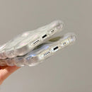 Transparent Bubbles Shape Curly capa for iPhone 13 14 12 Pro Max 11 12ProMax 15 Plus Case Glitter Shockproof Bumper Cover Soft