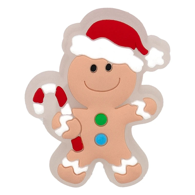 1-5PCS New Christmas LED Shoe Charms,Cute Santa Claus Cat & Dog Pin Accessories for Sandals,Shoe Clogs Buckle Christmas Gifts