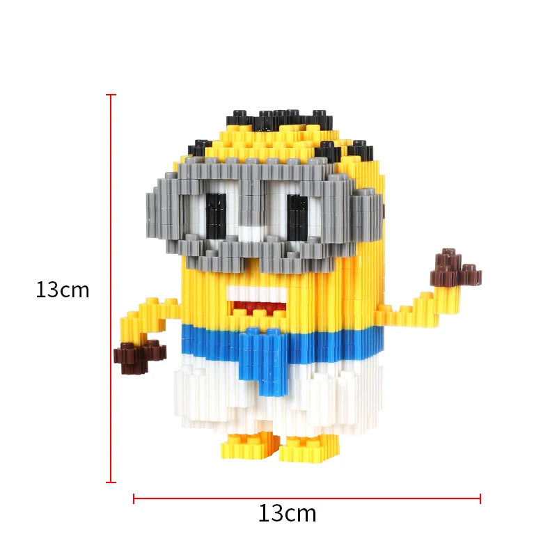 New Style Building Blocks Cartoon Anime Figure Image Minions Cute DIY Doll Toy Bricks Children's Puzzle Assembly Festival Gift