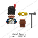 Medieval Napoleonic War French Dragoon British Soldiers Pirates Figures Army Scottish Fuisiler Building Blocks Weapons Brick Toy