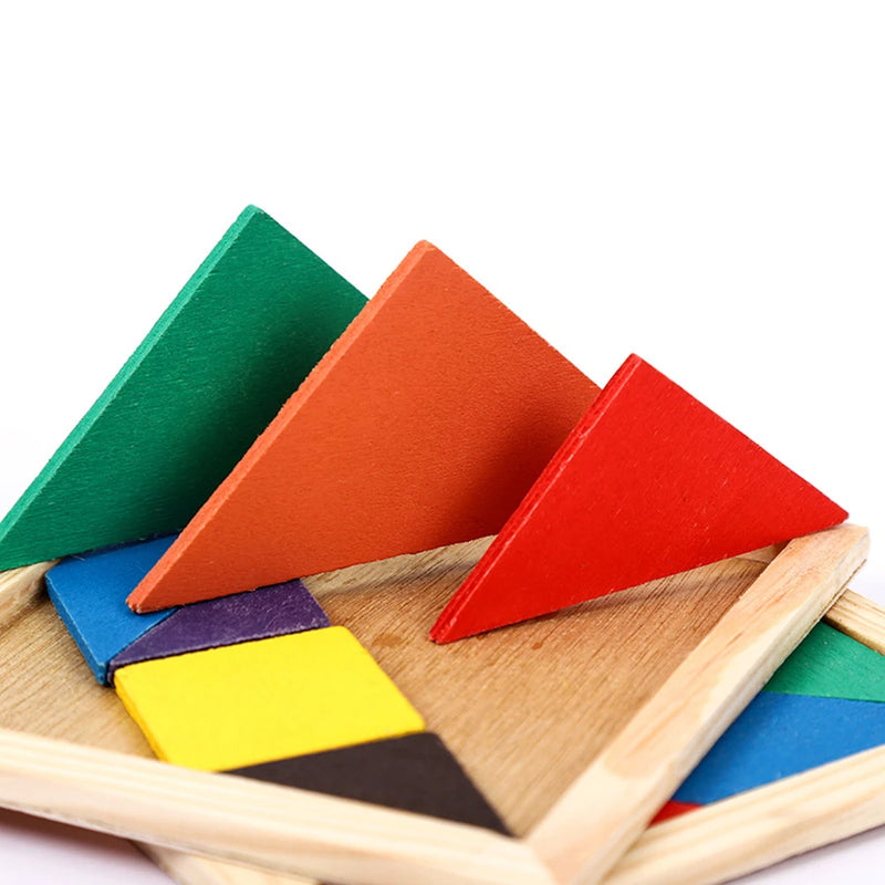 12Set Wooden Children's Tangram Puzzle Educational Toy Birthday Party Gift Giveaway Back to School Gift Kindergarten Party Prize