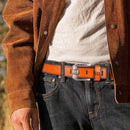 Belt, men's needle buckle belt, genuine leather, pure cowhide, simple youth casual jeans, men's pants belt, trendy for young peo