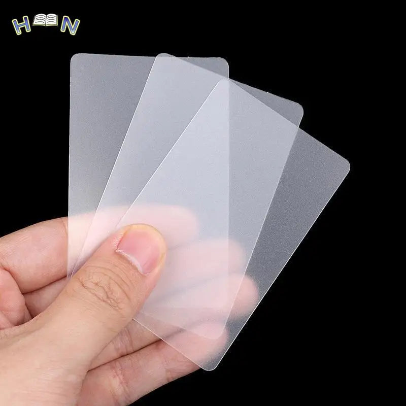 Hot sale 10Pcs Pvc Blank Transparent Business Card Plastic Waterproof Without Printing For Handwriting School Office Supplies