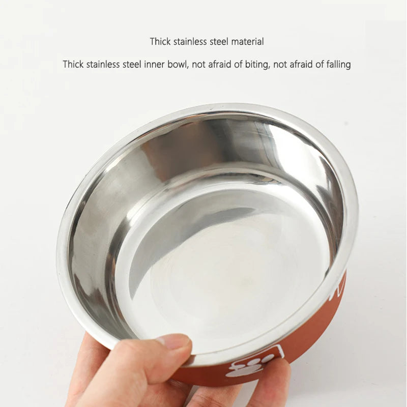 Pet Supplies Stainless Steel Printed Dog Bowl Cat Bowl Cat Food Bowl Dog Food Bowl Stainless Steel Pet Bowl Dog Accessories