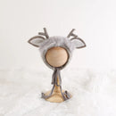 Newborn Wool Felt Fox Flower Bonnet Newborn Photography Props Baby Animal Floral Garden Hat Photo Shoot