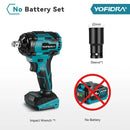 YOFIDRA 1/2" 1000N.M Brushless Electric Impact Wrench Handheld Cordless Car Screwdriver Drill Socket Set For Makita Battery Pin