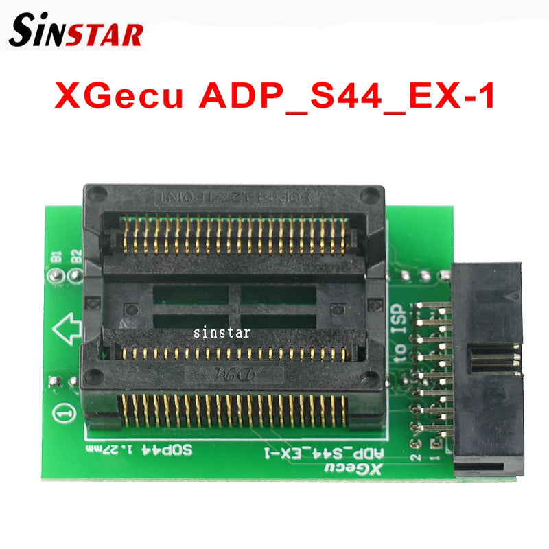 XGecu ADP_S44_EX-1/SOP44 1.27mm Special Adapter for PSOP44/SOP44/SOIC44 ICs for T48 (TL866-3G) Programmer Only with ISP Cable