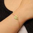 Cute Trendy Dog Cat Paw Custom Name Bracelet Women Stainless Steel Jewelry Multiple Names Personalized Pet Valentine's Day Gifts