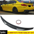 Car Rear Trunk Boot Lip Spoiler Wing For BMW F10 F11 F18 M5 5 Series 2011-2017 Carbon Fiber Look M4 Style Sport Accessories