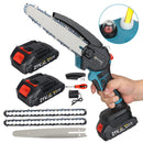 3000w Cordless Chain Saw 6/8 Inch Electric Chainsaw Rechargeable Pruning Wood Cutting Power Tools For 18V Battery