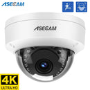 ASECAM 8MP 4K IP Camera IK10 Explosion-proof Outdoor Face Detection H.265 Onvif Metal Dome CCTV Security Video Surveillance