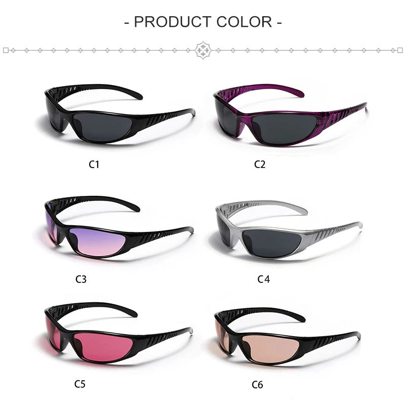 Retro Y2K Sunglasses 2022 Foreign Trade Hip Hop Style Driving Glasses Steampunk Goggles Gothic Oculos De Sol UV400