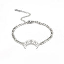 Witch Knot Charm Bracelet for Women Men Stainless Steel Chain Bracelets Witchcraft Amulet Paganism Jewelry Mothers Day Gift