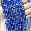 Natural Agates Tiger Eye Chalcedony Jades Stone Round Rondelle Spacer Beads For Jewelry Making Diy Bracelet Accessories 2X4mm