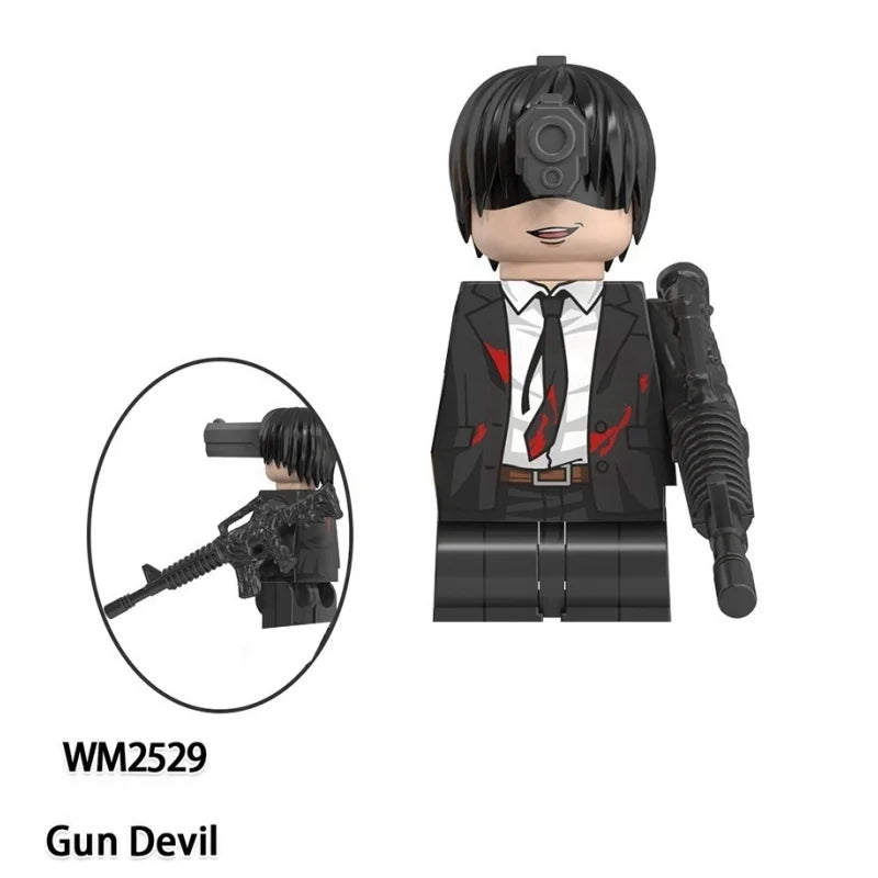 Chainsaws Man Denji Pochita Makima Power Movies Anime Building Blocks Mini Action Figures Bricks DIY Toys gifts for Children