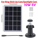 4W 5V Solar Panel Kit Waterproof Adjustable Wall Mount Bracket with 9.8FT Charging Cable for Ring Stick Up&Spotlight Camera