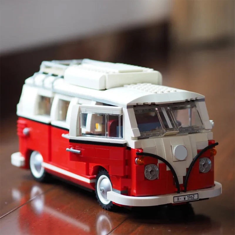 Technical 1334PCS T1 Camper Car Building Blocks Classic Model 10220 Vehicle Assemble Bricks Toys Birthday Gift For Kid Boy Adult
