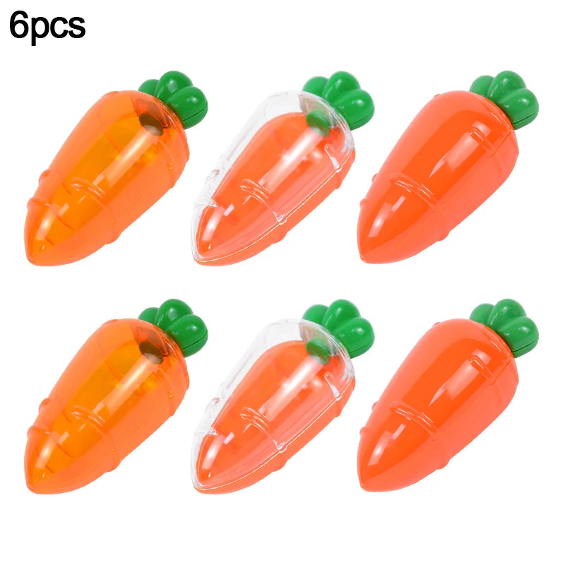 3/6Pcs Easter Plastic Carrot Candy Box Creative Clear Gift Boxes Easter Party Decorations for Home Kids Birthday Favors Supplies