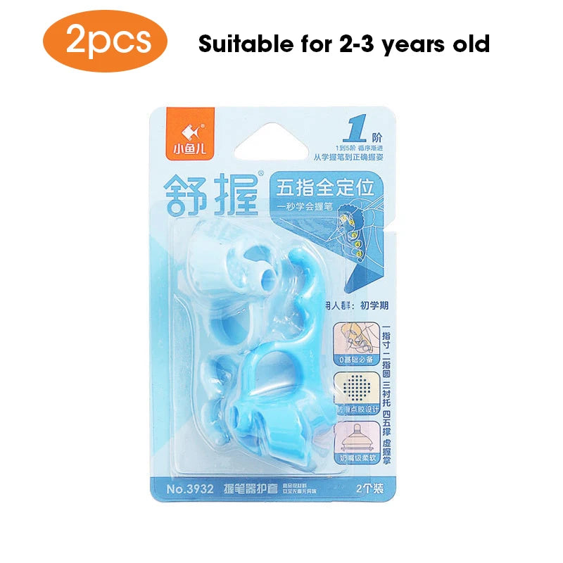 2-4Pcs/Set Soft Silicone Pencil Grasp for Kids Writing Training Posture Correction Learning Aid Stationery Set Beginner Tools