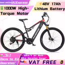 EU Spot Fast Delivery RANDRIDE YG90 Electric Bicycle 1000W 48V17AH Hydraulic Brake Electric Bicycle with Full Suspension 21