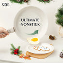 17 Piece Nonstick Skillet and Saucepan Set with Silicone Lid and Utensils Induction, Detachable Handle, Oven Available, Beige