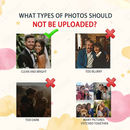 Custom Color Photo Projection Wings Water Drop Pendant Necklace Stainless Steel Chain Valentine's Day Gift For Girlfriend Party