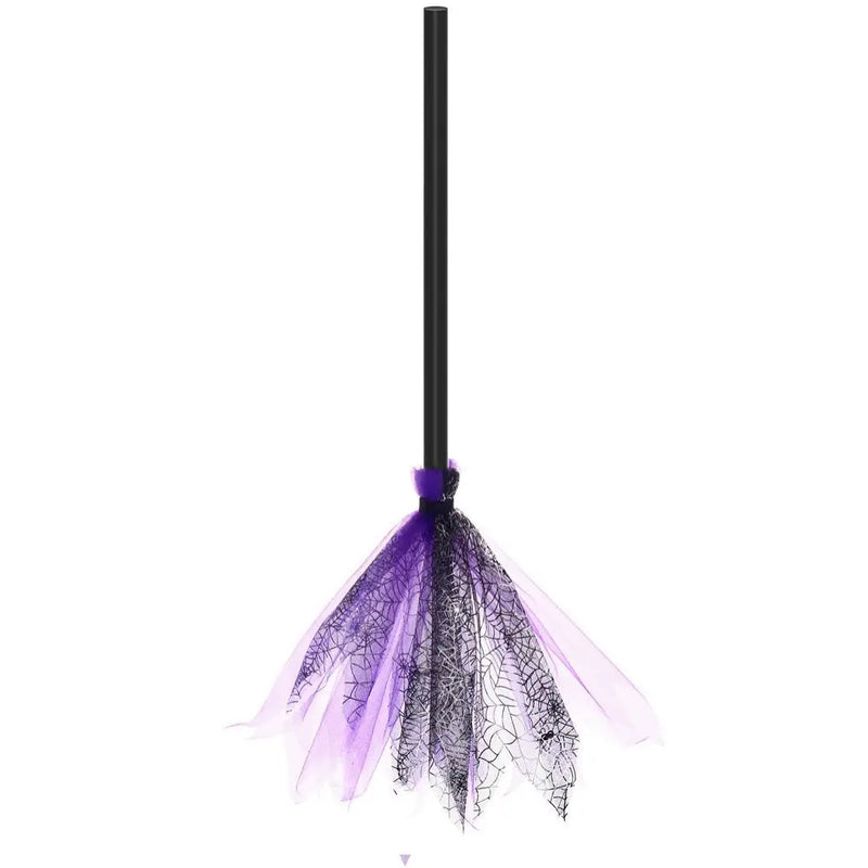 Halloween Party Witch Broom Kids Plastic Cosplay Flying Broomstick Props For Masquerade Halloween Cosplay Costume Accessories