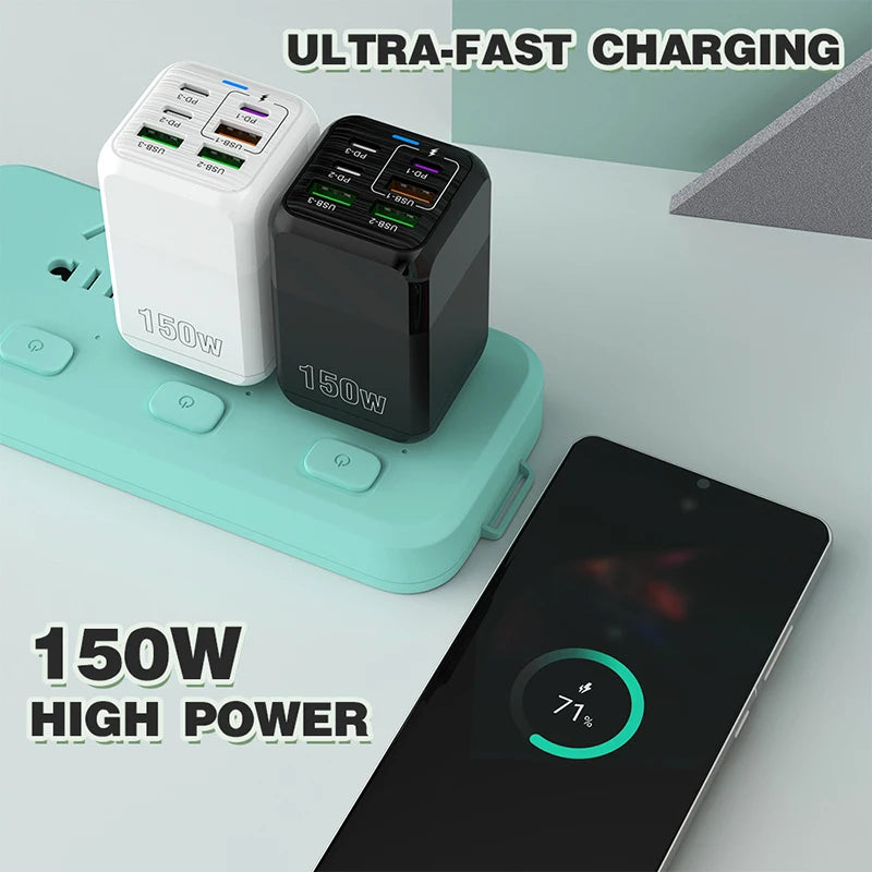 Xiaomi 150W Fast Charger USB Type C PD 6A Cable Fast Charging Quick Charge 3.0 Adapter For iPhone Samsung Oneplus Cellphones