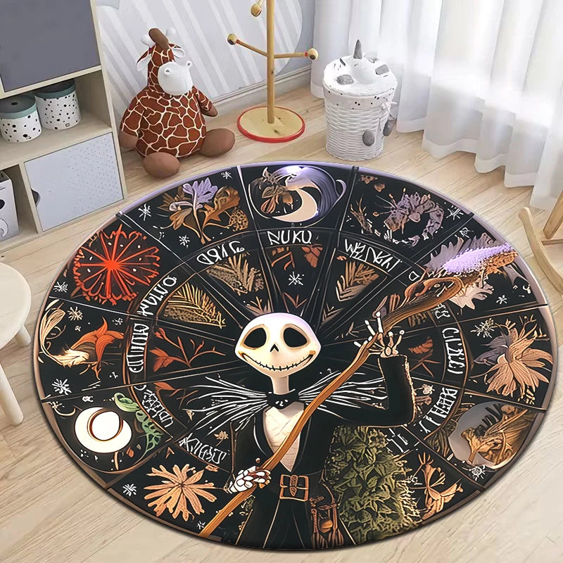 The Nightmare Before Christmas HD Printed Round Carpet.exquisite, Living Room,bedroom,sofa,entry Door Mat.table,chair,gift,Rug