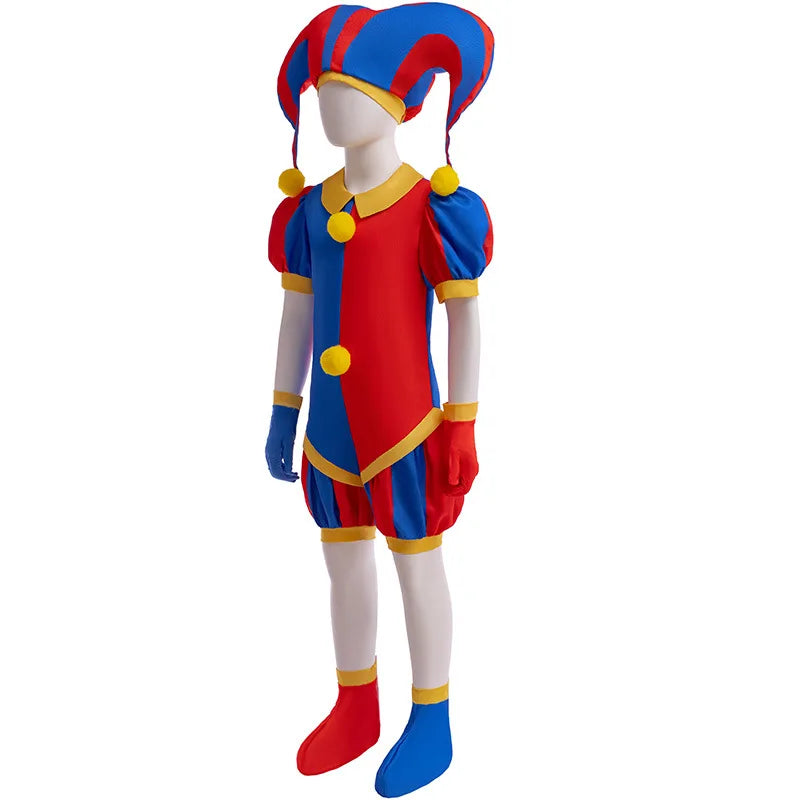 2024 New Magic Digital Circus cosplay costume children's clown suit jumpsuit set carnival Easter costume performance costume