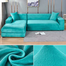 Velvet Sofa Cover Thick Elastic 1/2/3/4 Seater Sofa Cover for Living Room Velvet Plush L Shaped Corner Sofa  Couch Cover