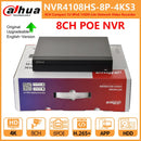 Dahua Original 8CH 8PoE 1HDD NVR NVR4108HS-8P-4KS3 4CH NVR4104HS-P-4KS3 Face Detection SMD Surveillance Network Video Recorder