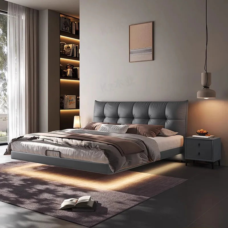 Luxury Modern Italian Safe Bedroom Bed Smart Multifunctional Double Living Room Camas De Dormitorio Kids Bedroom Furniture Set