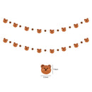 INS Happy Birthday Letters Banner Kids 1st Birthday Party Brown Bear Paper Garland Flag Decoration Boy Girl Baby Shower Supplies