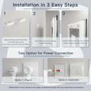 LED Light, Anti-Fog Vanity Mirror Dimmable Led Makeup with Memory Function Mirror Glass Shatter-Proof