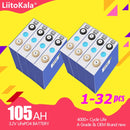 LiitoKala 3.2V 105Ah lifepo4 battery 3C 300A discharge for DIY 12V 24V Electric RV Golf car outdoor solar energy Rechargeable