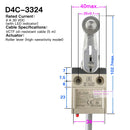 High strength waterproof travel limit switch D4C-1202 1201 1203 1220 1224 1231 1232 1233 1250 1260 1620 3324 Enclosed switch1227