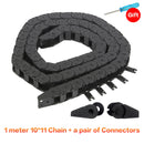 10*11mm Mini Energy Chain Nylon Drag Chain CNC 3D Printer Tank Chain 1m Long Nylon Cable For Automation Equipment 57 Links