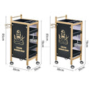 European Salon Trolleys Simple Hairdressing Tool Cart Modern Salon Furniture Beauty Salon Cart Home Multi-layer Rack with Wheels