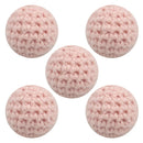 5 Pcs Colored Crochet Beads for DIY Pacifier Clip Keychain Pendant Decorations 16mm Colorful Craft Beads Knitting Balls